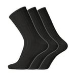 Dovre Strømper 3P Wool No-Elastic Socks Svart Str 45/48 Herre