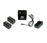 Virtalaite/ MV-AD1 Power Pack + 2x NP-F750 + laturi