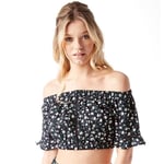 Ribbon Off The Shoulder Crop Top Size 12 Uk BNWT RRP £31.98 Navy/White/Green