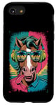 Coque pour iPhone SE (2020) / 7 / 8 Cheval cool avec écouteurs et vibrations tropicales