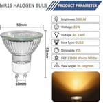 kpl Gu10 35w halogeeniheijastinlamput, himmennettävä kohdevalo, lämmin valkoinen 2700k paras lahja (hy)