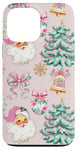 iPhone 13 Pro Max Pink Christmas Santa Claus Winter Xmas Tree Holiday Coquette Case