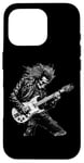 Coque pour iPhone 16 Pro Skeleton Guitar Guy Rock And Roll Band Rock On