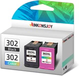 Lot de Cartouches d'encre HP 302 Noir et Couleur pour HP Envy 4525 4520 4522 4523 4524 Officejet 3830 3831 3833 Deskjet 3630 3636 3638 1110