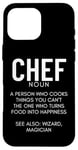 Coque pour iPhone 16 Pro Max Définition du chef Funny Cook Cooking Chefs