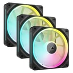 Corsair iCUE LINK LX120 12cm PWM RGB Case Fans - Black - 3 Pack