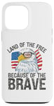 Coque pour iPhone 13 Pro Max USA Eagle Land of the Free à cause du courageux 4 juillet