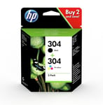 Original HP 304 Black & Colour Ink Cartridge For Deskjet 3735 Inkjet Printer