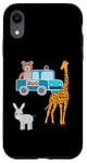 iPhone XR Yellow-Giraffe donkey-and-bear at the kids-zoo Case