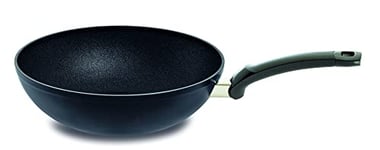 Fissler Adamant Wok en Aluminium, Poêle de Type Wok (Ø 28 cm), Revêtu, Anti-Adhésif, Bord Haut, Résistant Aux Rayures, pour Tout Type de Feu – Y Compris l’Induction