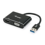 USB til VGA-adapter Equip 133386 Sort