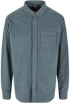 Urban Classics Men's Corduroy Shirt, Dustyblue, XL