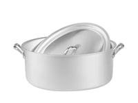 Cocotte Ovale Aluminium Famille avec Couvercle Cm28 Agnelli