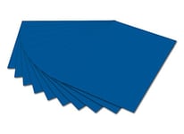 folia- Lot de 10 Feuilles 50 x 70 cm Carton Photo (l x h) 500 x 700 mm, 300 g Ciel, 615277, Bleu Roi