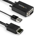 Vga2Hdmm2M Câble Adaptateur Vga Vers Hdmi - 2 M - 1080P - Audio Usb - Alimenté Par Usb - Mâle À Mâle[VID060722]