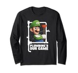 The Super Mario Bros. Movie Plumbing's Our Game Luigi Poster Long Sleeve T-Shirt