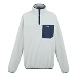 Regatta Mens Frankie Half Zip Fleece Top (Silver Grey/Navy) - Light Grey material_polyester - Size 4XL