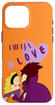 Coque pour iPhone 16 Pro Max anime garçons amour couple tenant l'autre avec "ninja love"