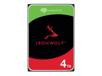 Seagate Ironwolf St4000vn006 - Harddisk - 4 Tb - Intern - 3.5" - Sata 6Gb/S - 5400 Rpm - Buffer: 256 Mb - Med 3-Års Seagate Rescue Data Recovery (En Pakke 2)