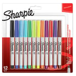 Sharpie Ultra Fine Assorted Permanent Markers - 12 Pack