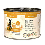 catz finefood Kitten N° 7 Nourriture Humide pour bœuf et Veau pour Chat - Nourriture Fine pour Jeunes Chats - 6 x 200 g