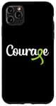 Coque pour iPhone 11 Pro Max Cancer de lymphomes - Courage avec noeud ruban vert lime