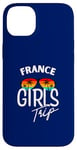 Coque pour iPhone 14 Plus France Girls Trip Travel Vacation Femmes France