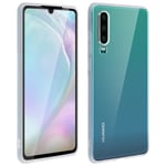 Coque Huawei P30 Silicone Gel + Film Ecran Verre Trempé noir