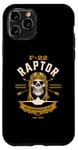 Coque pour iPhone 11 Pro F 22 Raptor avion avion crâne style vintage