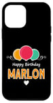 Coque pour iPhone 12 mini Joyeux anniversaire en disant Marlon