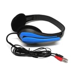 Double 3.5mm Blue Casque de jeu stéréo à réduction de bruit avec micro pour ordinateur portable PS4, écouteur filaire, prise simple, double, téléphone de sauna, PC, 3.5mm ""Nipseyteko