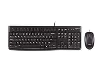 Logitech MK120 Combo Clavier et Souris Filaires pour Windows, Souris Optique Filaire, Connexion USB Plug And Play, Confortable, Taille Standard, PC/Portable, Clavier Hébreu - Noir