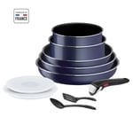 TEFAL INGENIO Easy Cook & Clean Lot 10 pièces, Poêle, Casserole, Non induction, Revêtement antiadhésif, Fabriqué en France L1579102