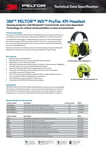 3m™ peltor™ ws™ protac xpi-nivåavhengig bluetooth®-headset, gul, hjelm festet, mt15h7p3ews6