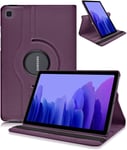 Coque Pour Samsung Galaxy Tab A7 10.4 2020 (Smt500/T505/T507) Ultra Mince 360 Rotatif Support Housse De Protection Cuir Étui Tablette A7 10,4"" Book Cover, Violet