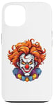 Coque pour iPhone 13 Costume de clown maléfique effrayant effrayant pour Halloween