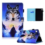 CXTcase Coque pour Samsung Galaxy Tab A8 2021 10.5 Pouces/SM-X200/SM-X205, Étui Housse Samsung A8 2021,Coque de Protection avec Support Fonction pour Galaxy Tab X200, Loup