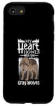 Coque pour iPhone SE (2020) / 7 / 8 Hurlement du loup - Loup gris