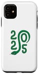 Coque pour iPhone 11 Bonne année chinoise - Symbole serpent vert Nouvel An 2025