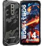 DOOGEE Blade10 Téléphone Portable Incassable 6,56" 90Hz, 9Go+128Go /TF 2To Android 14 Smartphone Incassable, 16MP+8MP 5150mAh, Telephone Incassable 4G SIM/Face ID/IP68/IP69K, Ultra Mince de 11mm