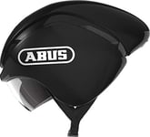 ABUS GameChanger TT Time Trial Helmet - Aerodynamic Cycling Helmet with Optimal Ventilation for Men and Women - Movistar 2020, Shiny Black, Size S