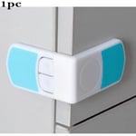 Verrou de sécurité anti-pincement pour bébé,armoire à main blanche,réfrigérateur,protection des enfants,5 - Type Blue 1pcs