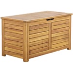 Coffre de jardin tera en bois d'acacia blanchi 100% fsc 90x45x50 cm - Bois