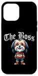 Coque pour iPhone 15 Pro Max The Boss Veste pour chien Terrier tibétain