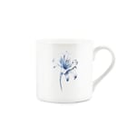 Blue Floral Mug - Lily Flowers Bone China Cup Gifts for Her