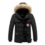 Doudoune Homme Hiver Épais Outwear Blouson Sport Chaud Manteau Militaire Parka Fausse Fourrure Avec Coupe-Vent Fit Grande Vêtements Masculin