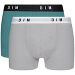 Boxers DIM  2 Boxers Homme STRETCH Acier émeraude