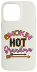 Coque pour iPhone 14 Pro Max Smoking Hot Grandma Motif zèbre Rose vif