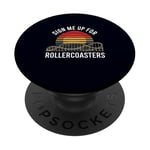 Inscrivez-moi pour le ventilateur Rollercoasters Retro Roller Coaster PopSockets PopGrip Adhésif