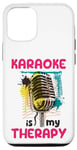 Coque pour iPhone 14 Pro Karaoke is my therapy, Funny Karaoké Party Night